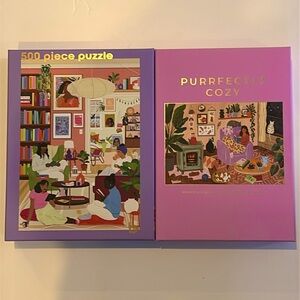 Hobbry Purrfectly Cozy & Be Rooted Plot Twist 500 Piece Jigsaw Puzzles NWT